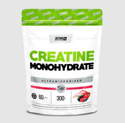 Creatina Monohidrato Micronizada Sabor Frutos Rojos 300g Star Nutrition