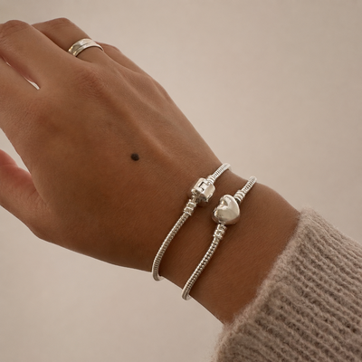 Pulsera Tipo Pandora -Plata Laminada 