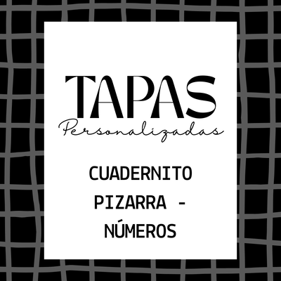 Cuaderno Pizarra - Números TAPA PERSONALIZADA