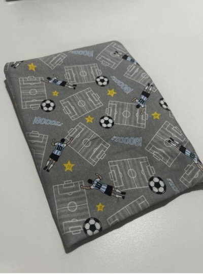 Algodón lycra futbol gris