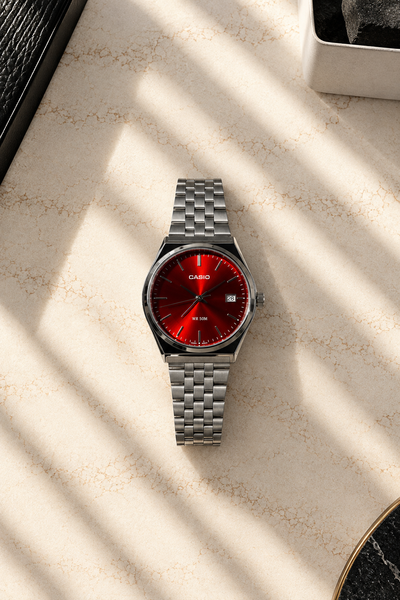 Casio Silver Red