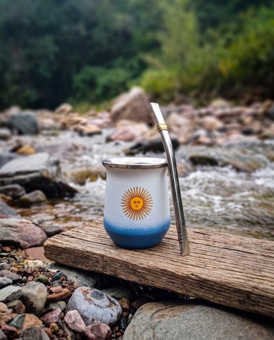 Mate Acero inoxidable Bandera Argentina