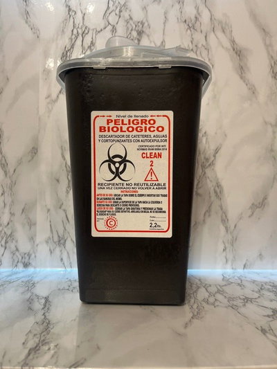 Descartador de desechos corto punzantes 2,2 Lts