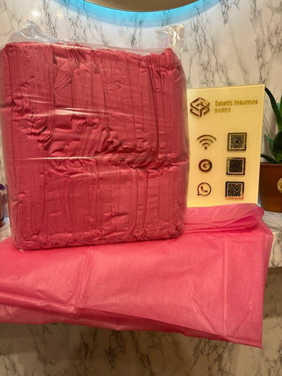Funda Cubre Camilla Descartable Rosa x10 (sin elástico)