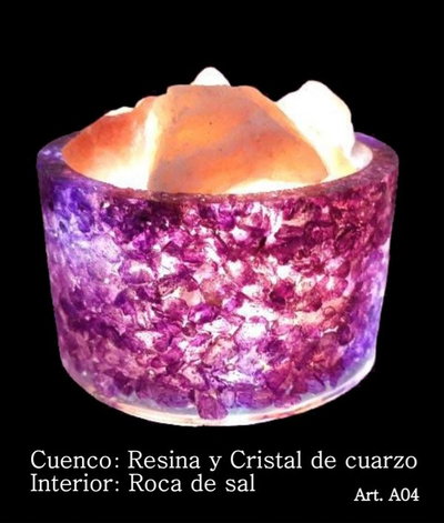 Velador Lámpara Decoración Hornillo Cristal Cuarzo Sal del Himalaya