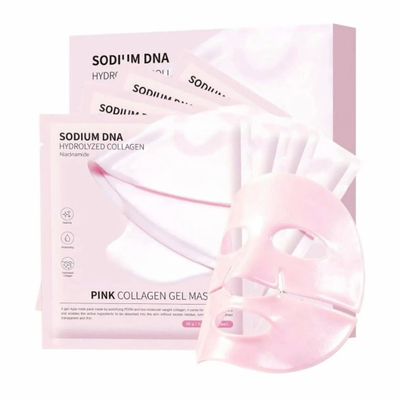 Mascarilla Facial PDRN Pink Collagen Gel Mask Hidrogel x4 Unidades