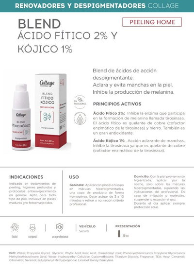 Collage Peeling Acido Blend Fitico 2 y Kojico 1 30ml