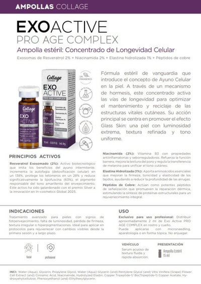 Collage Ampolla Pro Age Active Complex Exosoma 15ml