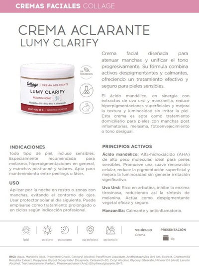 Collage Crema Aclarante Lumy Clarify 50gr