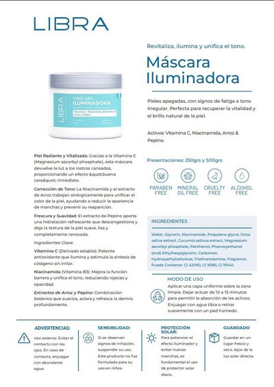 Libra Mascara Iluminadora 250gr
