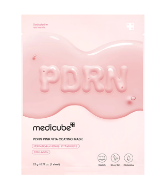 MEDICUBE PDRN PINK VITA COATING MASK 1u (22g) Mascarilla para ilumar y reafirmar
