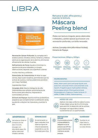 Libra Mascara Peeling Blend Papaya 500gr