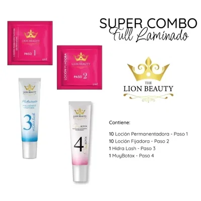 Combo Laminado (10 paso 1 y 2, + paso 3 y 4 15grs) The Lion Beauty