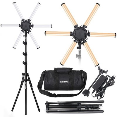 Lámpara Led Profesional 6 Brazos con Soporte para Celular y Bolso