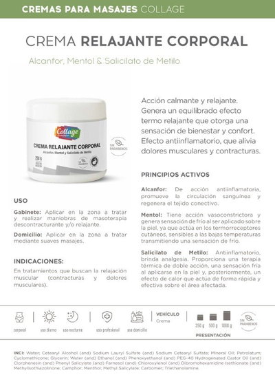 Collage Crema Relajante Corporal 250gr
