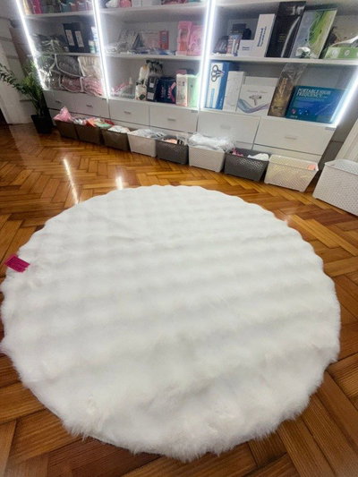 Alfombras Piel Sintética Circulares Grandes 120x120