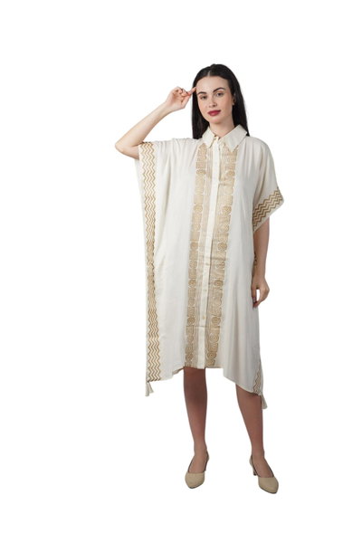 565366 Kaftan con botones