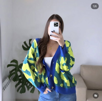 Cardigan estampado 