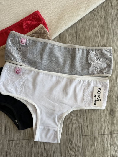 Pack x3 culote puntilla 