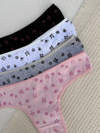 Pack x 3 bombis algodón estampado