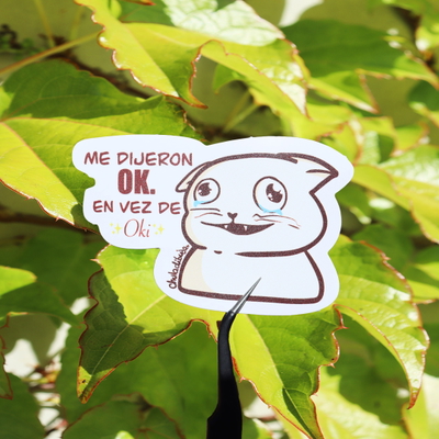 Sticker Me dijeron Ok en vez de Oki