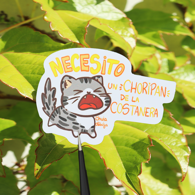 Sticker Necesito un choripan