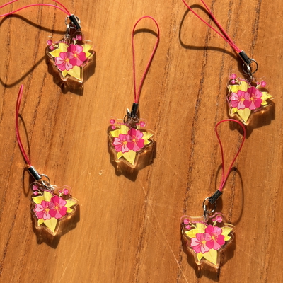 Charm flor rosa