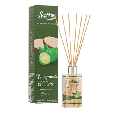 Difusor Aromático Bergamota y Cedro 125 ml. 