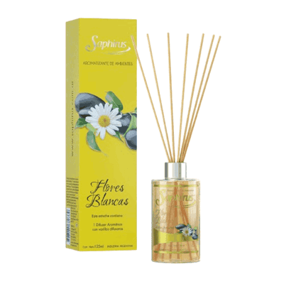 Difusor Aromático Flores Blancas 125 ml.