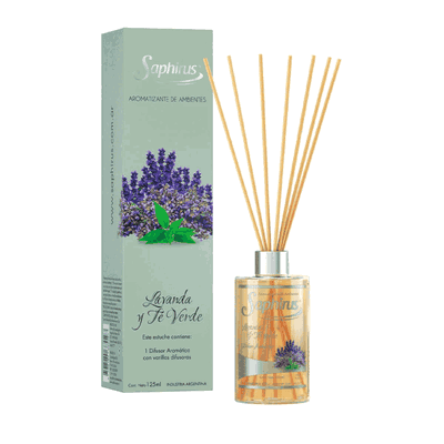Difusor Aromático Lavanda y Té Verde 125 ml. 