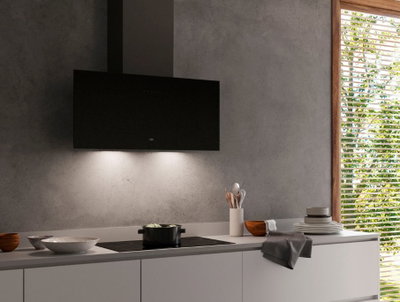 Campana Extractor/Purificador Azara Tst 600 Mm Touch Vidrio Negro Pared