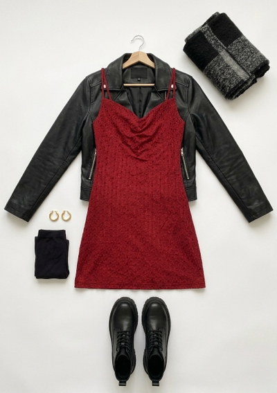 Vestido corto rojo 