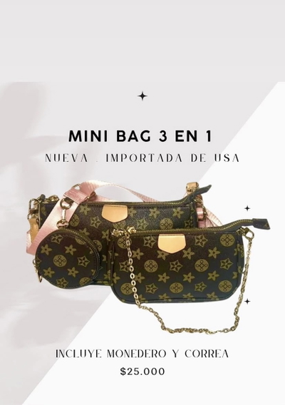 MINI BAG 3 EN 1 | ESTILO LOUIS VUITTON