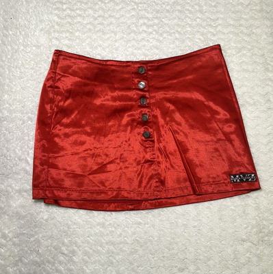 Pollera mini roja eléctrica Y2K
