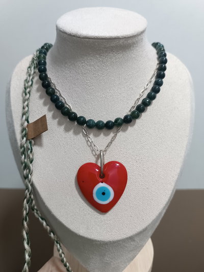 Collar ágata musgo