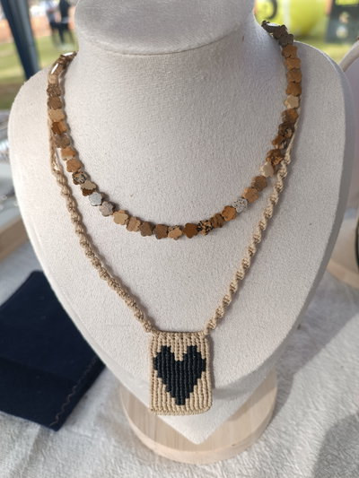 Collar flor jaspe 