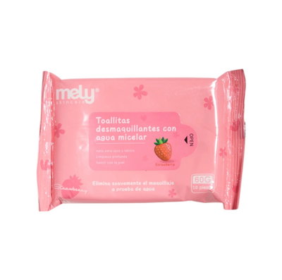 TOALLITAS DESMAQUILLANTES FRUTILLA - Mely