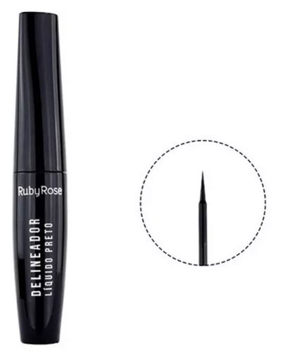 DELINEADOR LIQUIDO PRETO - Ruby Rose 
