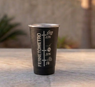 Vaso Fernetero 1L "MEDIDOR FERNETOMETRO"