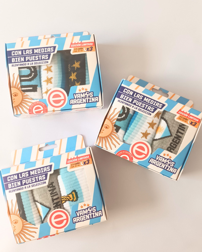 Pack x 3 Medias Mujer (Box Mundial Elemento)