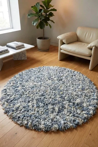 Alfombra artesanal Nube redonda 1mts
