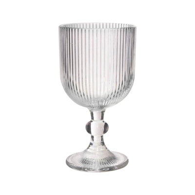 Copa de vidrio rayas verticales 350ml x6
