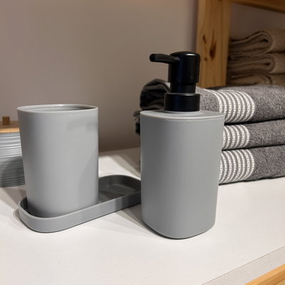 Juego de baño plástico bco x3 piezas