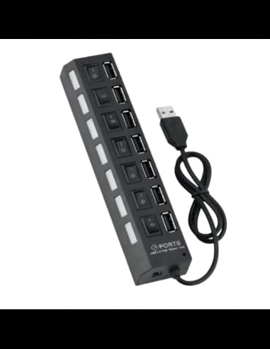 HUB ZAPATILLA 7 PUERTOS USB HI-SPEED