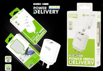 CARGADOR PRO 21 PD USB+USBC C/CABLE TIPO C A IPH