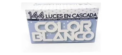 LLUVIA CORTINA BLANCO FRIO 144LUCES 2 X 3 METROS