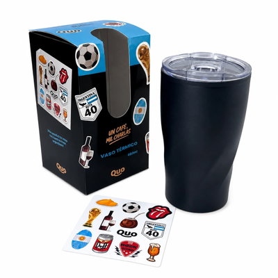 MATE TERMICO 460ML + STICKER QUO