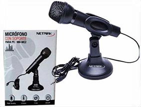 MICROFONO PARA PC CON BASE NETMAK -