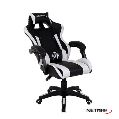 SILLA GAMER BEAST WHITE NETMAK