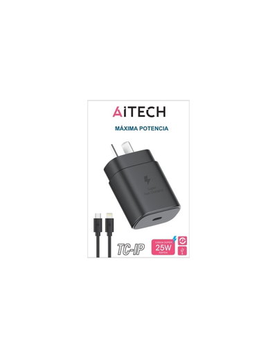CARGADOR AITECH 25W USB-C C/CABLE C A IPHONE